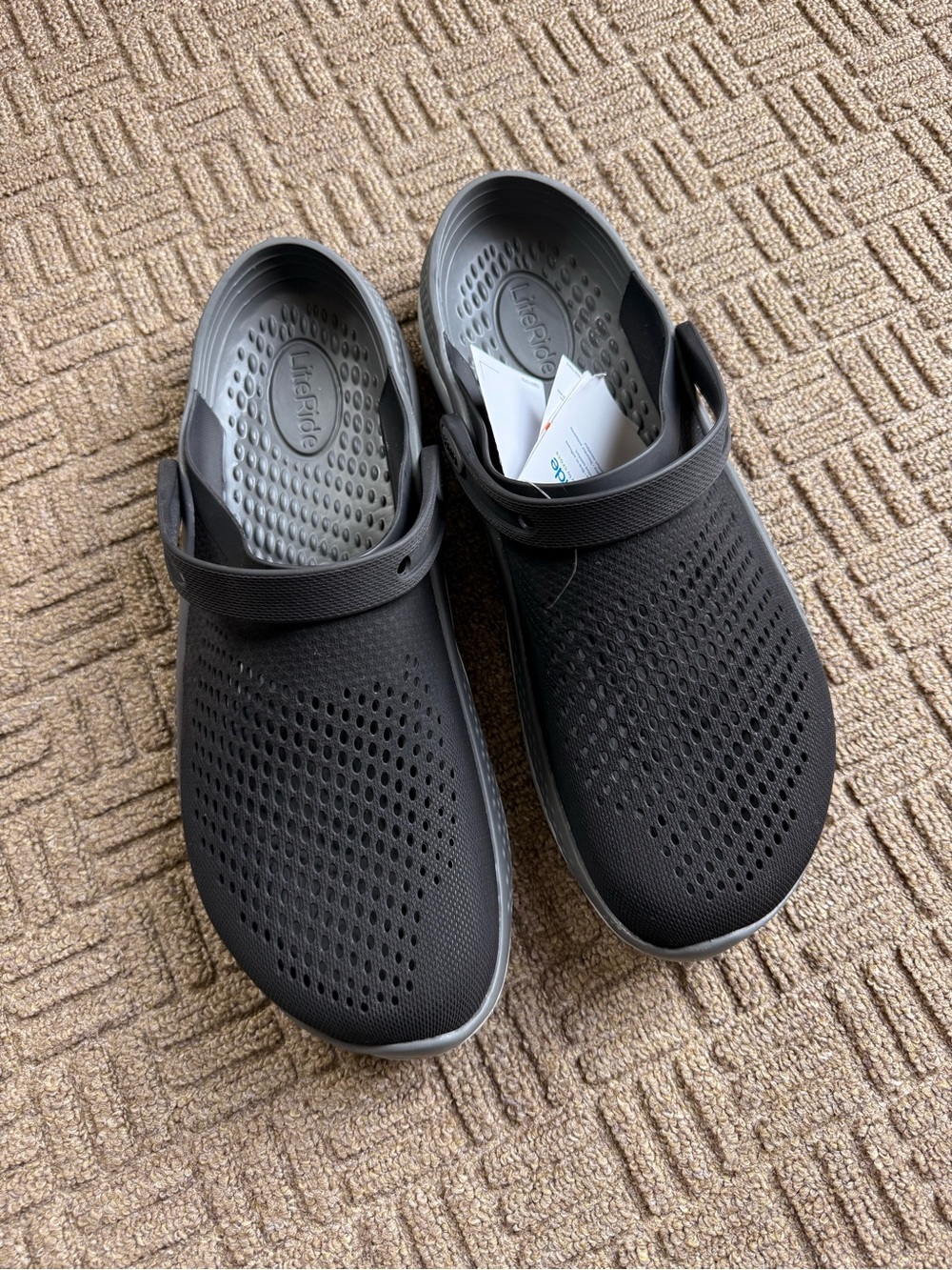 CROCS Men's Black Ventilated Foam Clog with Adjustable Heel Strap
